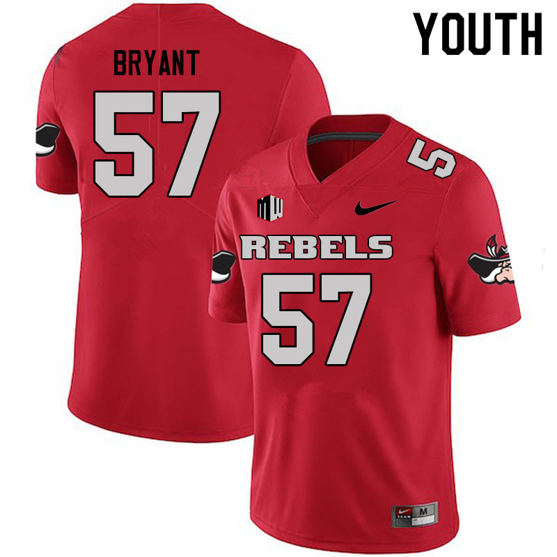 Youth #57 Cobe Bryant UNLV Rebels College Football Jerseys Sale-Scarlet - Click Image to Close